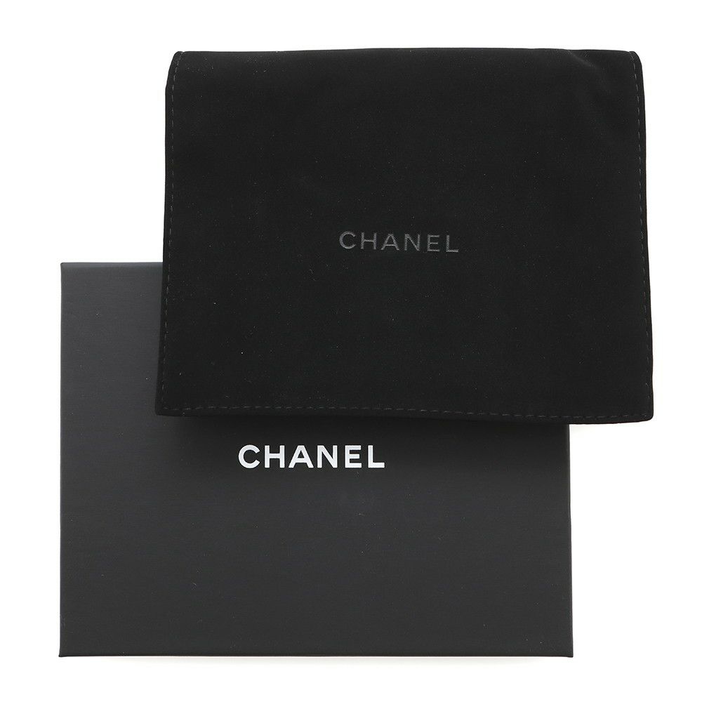 シャネル 三つ折財布 ボーイシャネル ココマーク スモールウォレット キャビアスキン A84432 CHANEL 黒