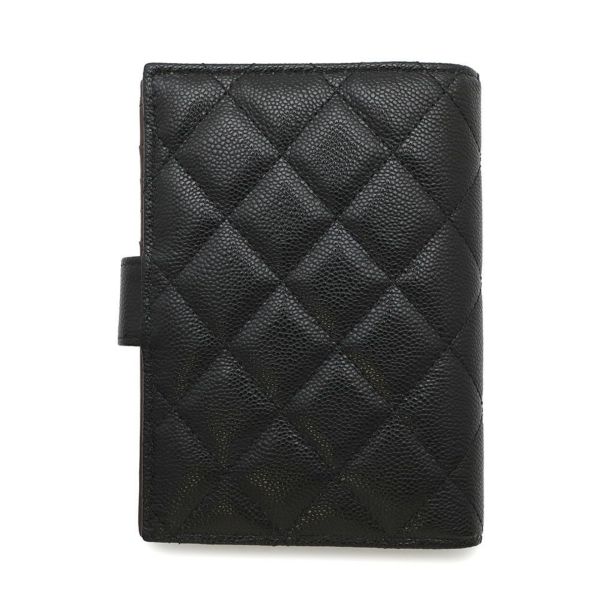 シャネル パスポートケース マトラッセ ココマーク 財布 キャビアスキン AP3791 CHANEL 黒