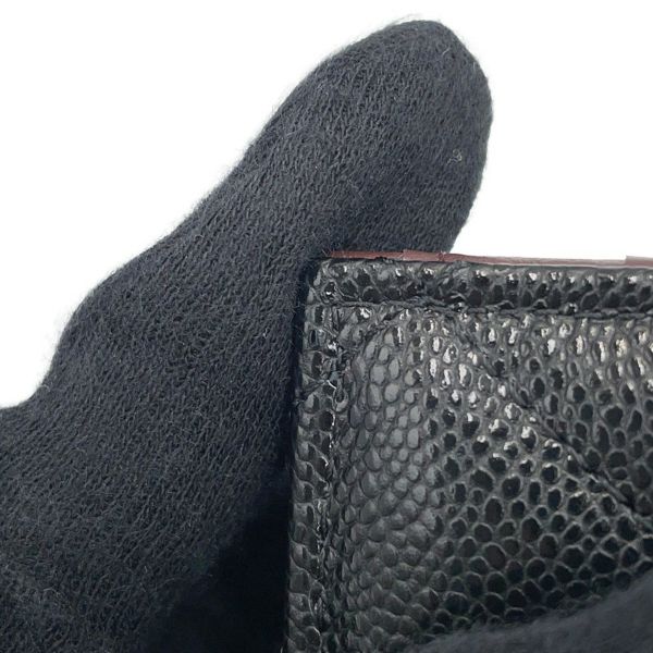 シャネル パスポートケース マトラッセ ココマーク 財布 キャビアスキン AP3791 CHANEL 黒