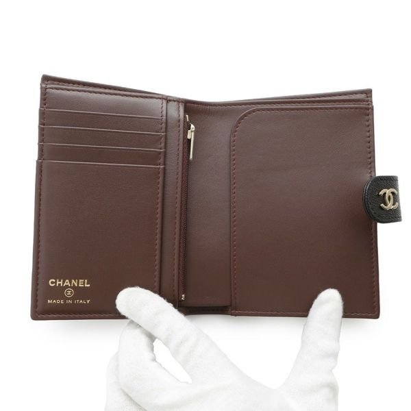 SALE】シャネル CHANEL パスポートケース 黒 キャビアスキン