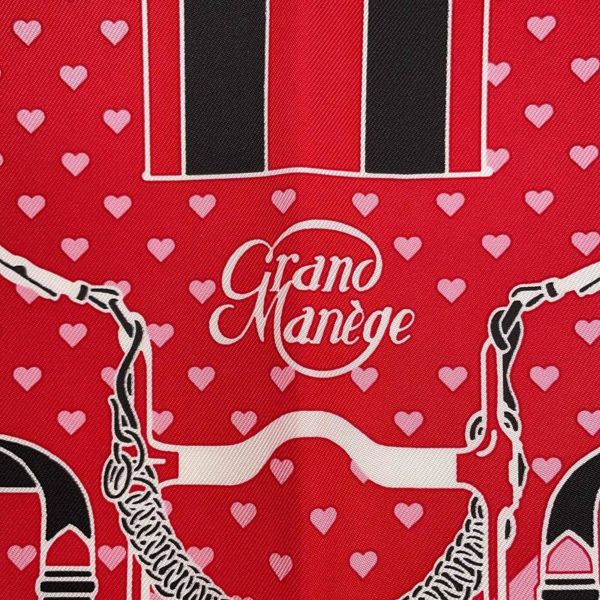 エルメス スカーフ カレ70 グランマネージュ・バンダナ・ラブ カレ Grand Manege Bandana Love HERMES ハート リボン