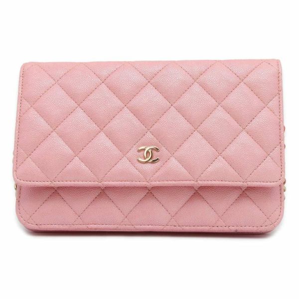 シャネル チェーンウォレット マトラッセ ココマーク キャビアスキン A33814 CHANEL 財布