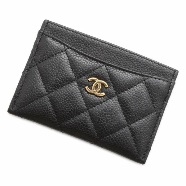 シャネル カードケース クラシック マトラッセ ココマーク キャビアスキン AP0213 CHANEL 定期入れ 名刺入れ パスケース 黒 安心保証  | 中古・新品ブランド販売ギャラリーレア公式通販