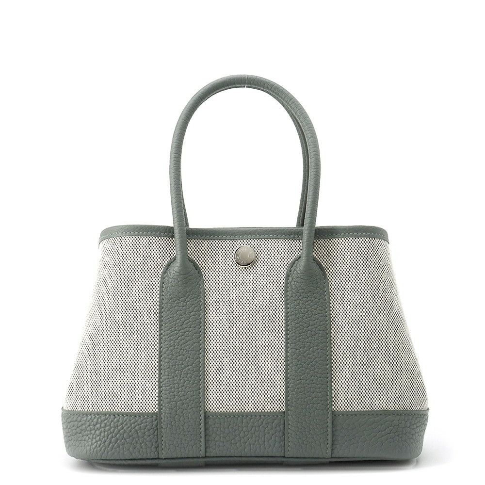 エルメス ネオ・ガーデン 23 ガーデンパーティ ヴェールアマンド/エクリュ/シルバー金具 トワルアッシュヴァイキング/ネゴンダ K刻印