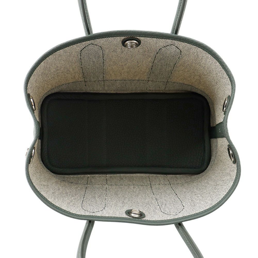 エルメス ネオ・ガーデン 23 ガーデンパーティ ヴェールアマンド/エクリュ/シルバー金具 トワルアッシュヴァイキング/ネゴンダ K刻印