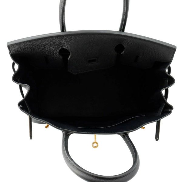 エルメス バーキン30 ブラック/マットゴールド金具 トゴ K刻印 HERMES Birkin ハンドバッグ 黒