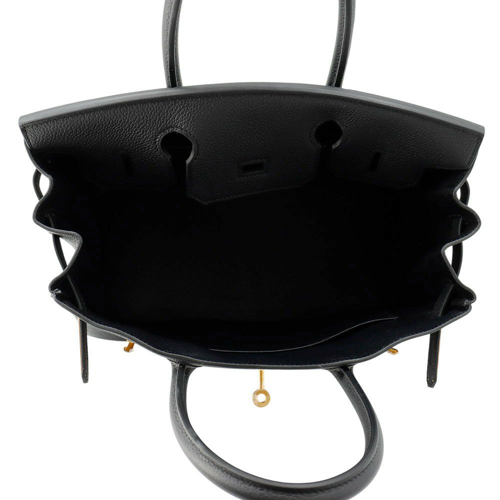 エルメス バーキン30 ブラック/マットゴールド金具 トゴ K刻印 HERMES Birkin ハンドバッグ 黒