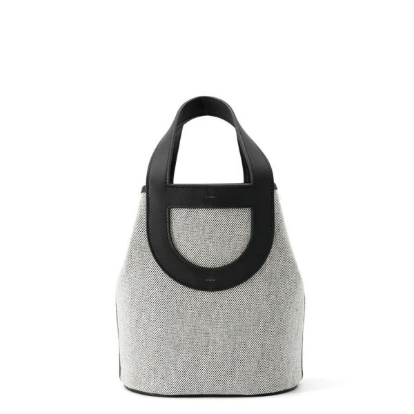 エルメス トートバッグ インザループ 18 エクリュ/ブラック/シルバー金具 トワルアッシュ/スイフト W刻印 黒