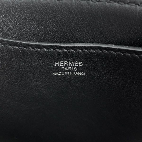 エルメス トートバッグ インザループ 18 エクリュ/ブラック/シルバー金具 トワルアッシュ/スイフト W刻印 黒