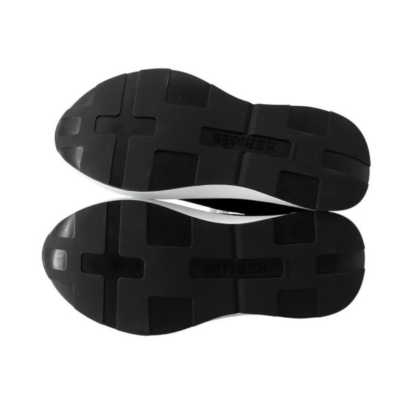 エルメス スニーカー グラム テクニカル ファブリック レザー メンズサイズ41 HERMES 靴 黒 白