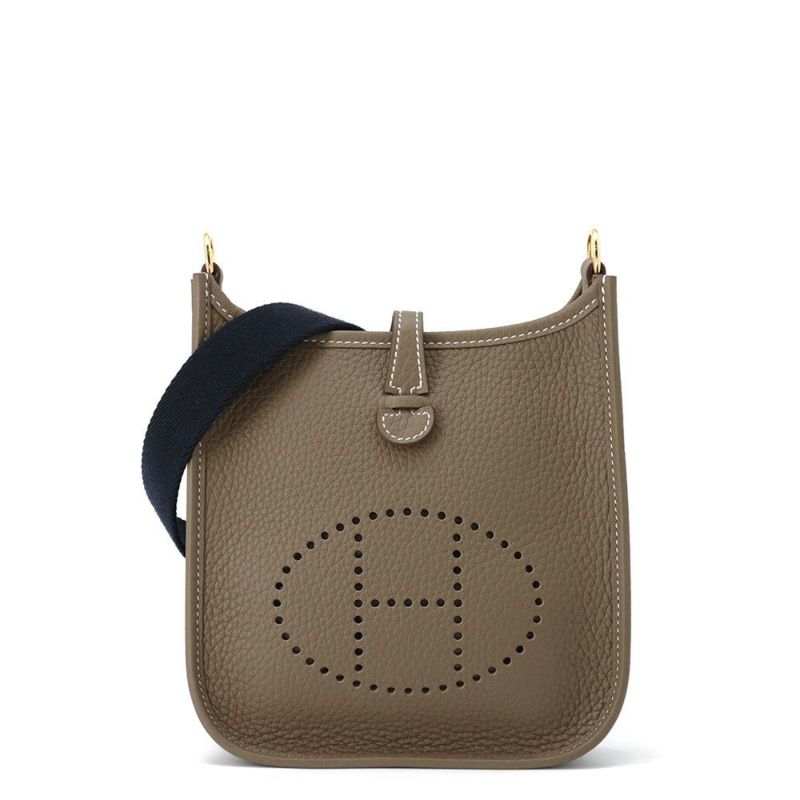 エルメス ショルダーバッグ エブリン アマゾン TPM 111cm エトゥープ/ブルーインディゴ/ゴールド金具 トリヨンクレマンス K刻印