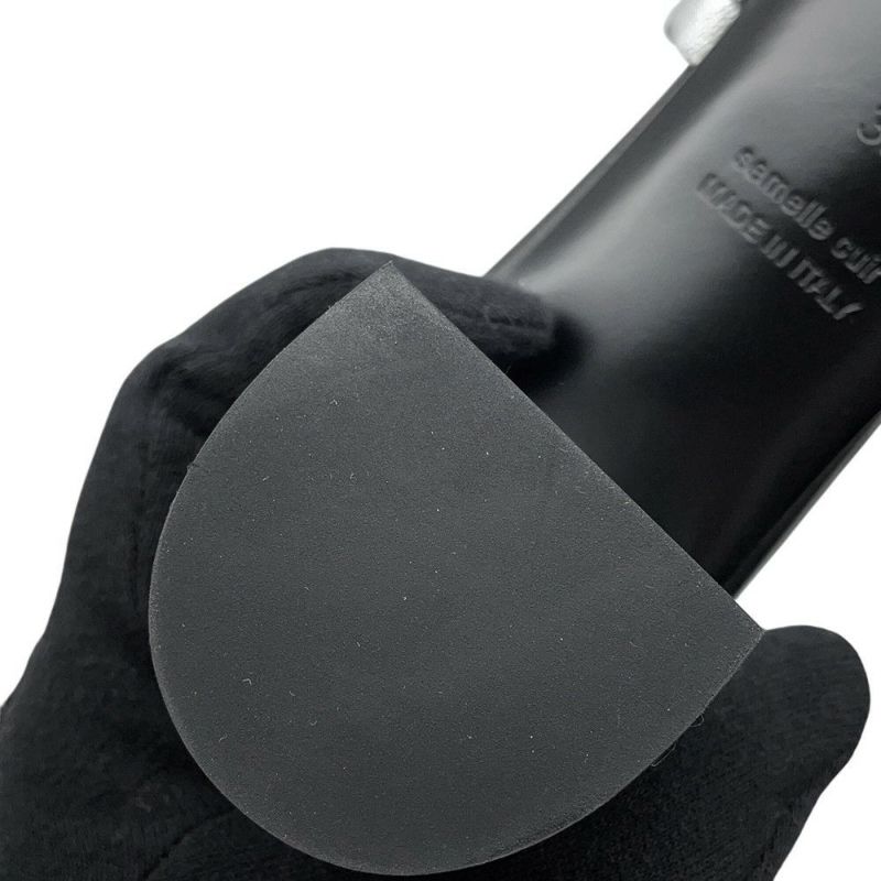 エルメス サンダル アジャッチオ レザー レディースサイズ38 HERMES 靴 黒