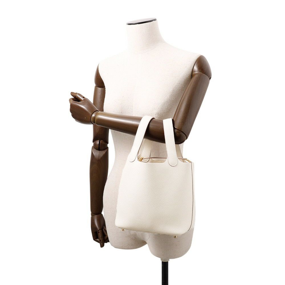 エルメス ハンドバッグ ピコタンロックPM クレ/ゴールド金具 トリヨンクレマンス K刻印 HERMES トートバッグ