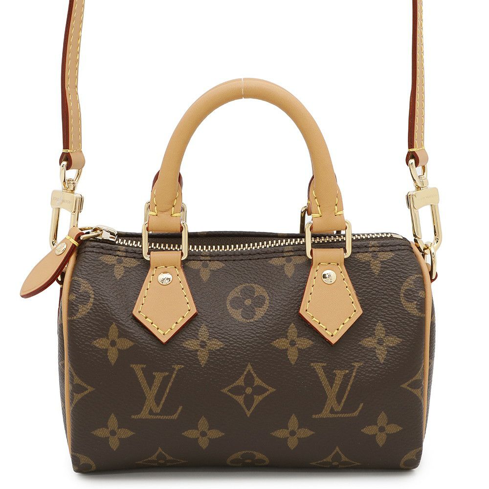 ルイヴィトン ハンドバッグ モノグラム ナノ・スピーディ M81085 LOUIS VUITTON 2wayショルダーバッグ