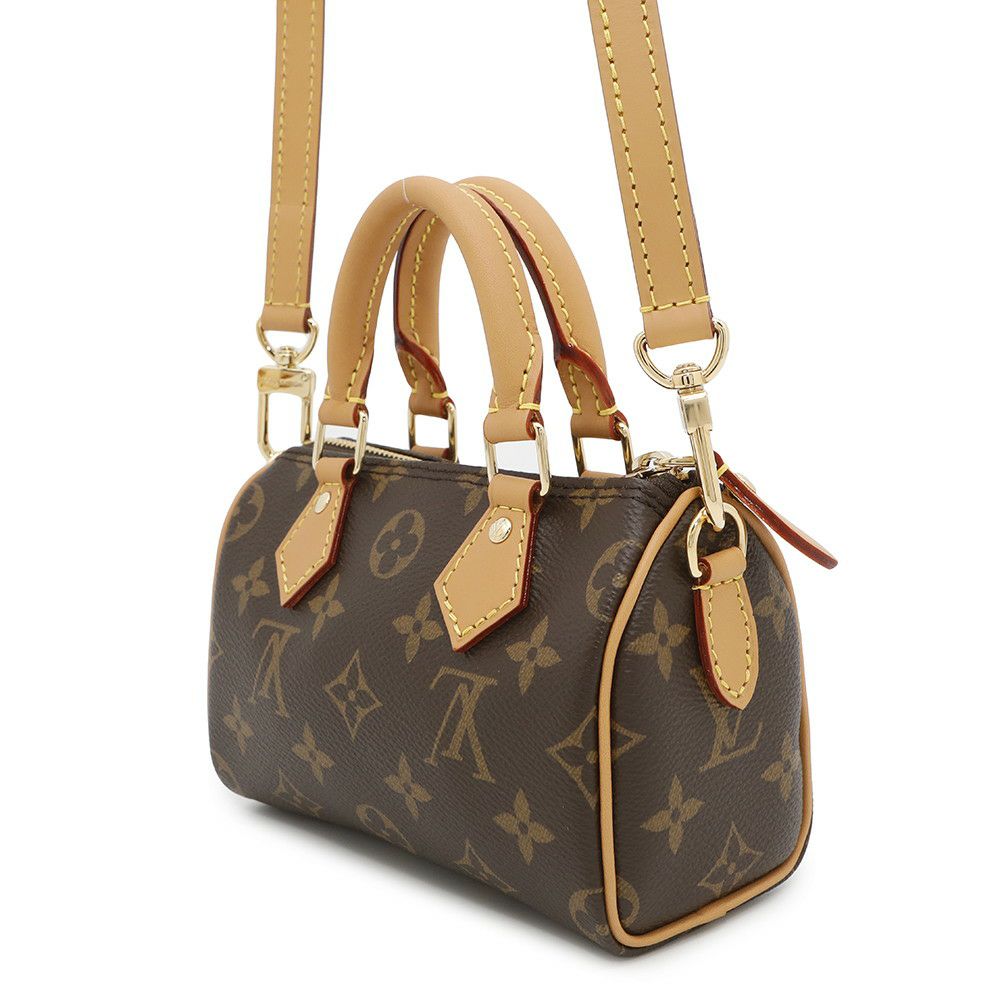 ルイヴィトン ハンドバッグ モノグラム ナノ・スピーディ M81085 LOUIS VUITTON 2wayショルダーバッグ
