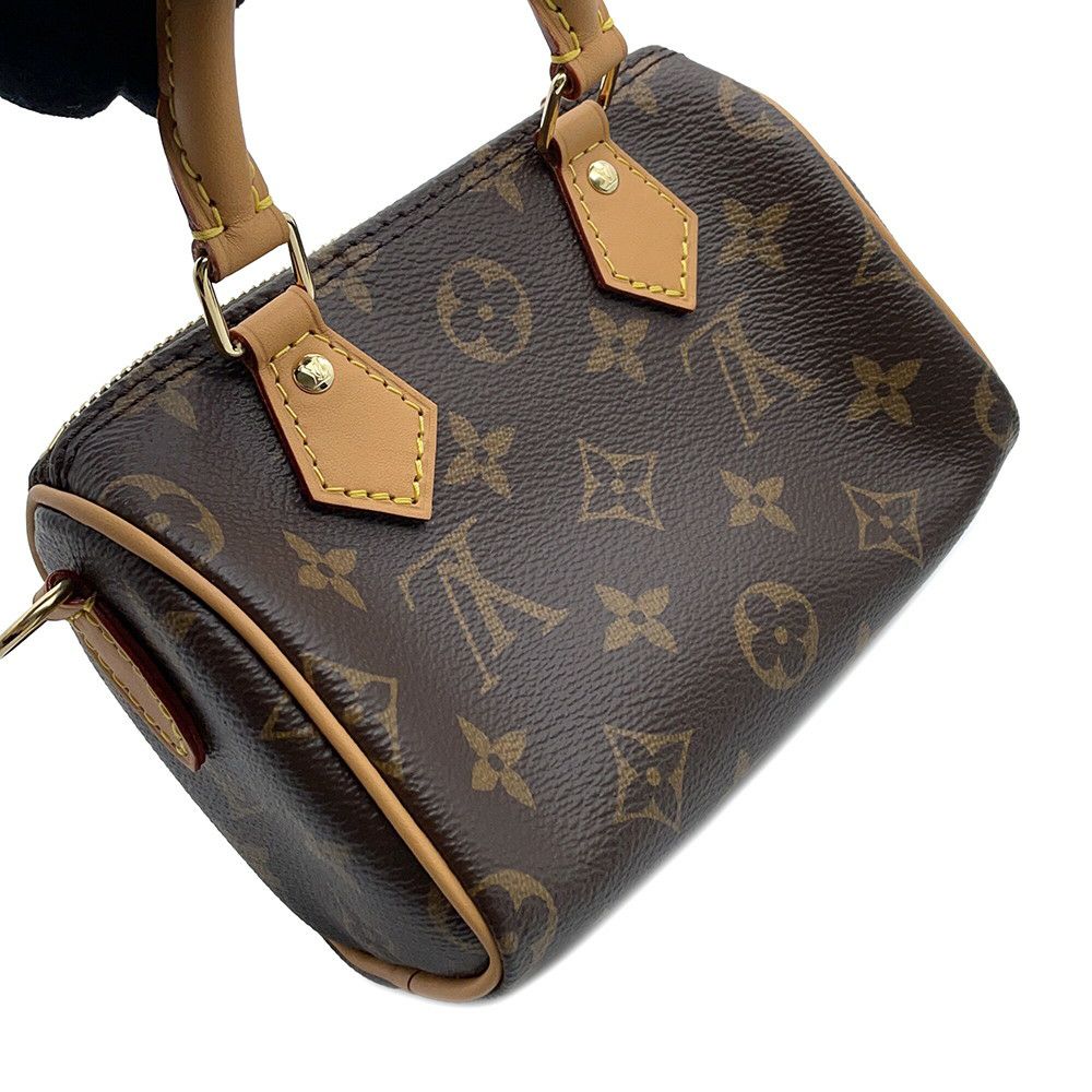 ルイヴィトン ハンドバッグ モノグラム ナノ・スピーディ M81085 LOUIS VUITTON 2wayショルダーバッグ