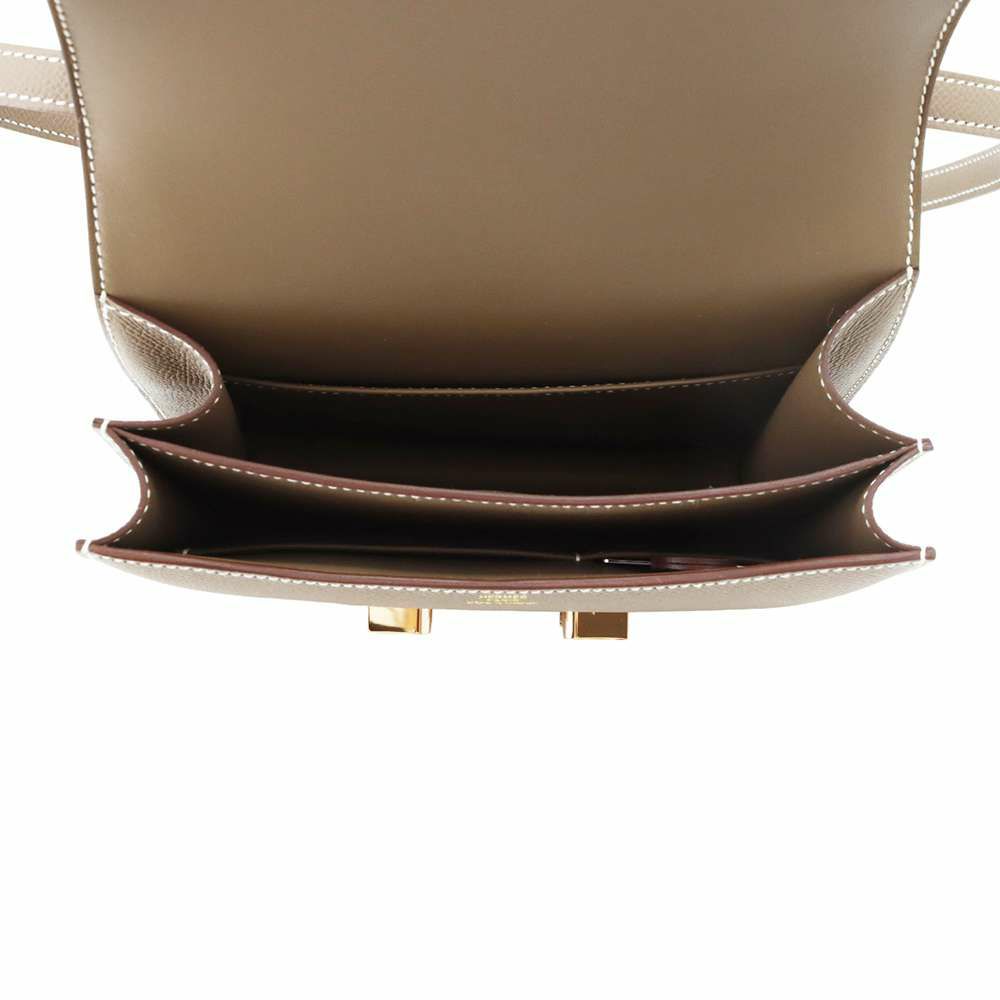 エルメス ミニ コンスタンス3 ミロワール エトゥープ/ピンクゴールド金具 ヴォーエプソン B刻印