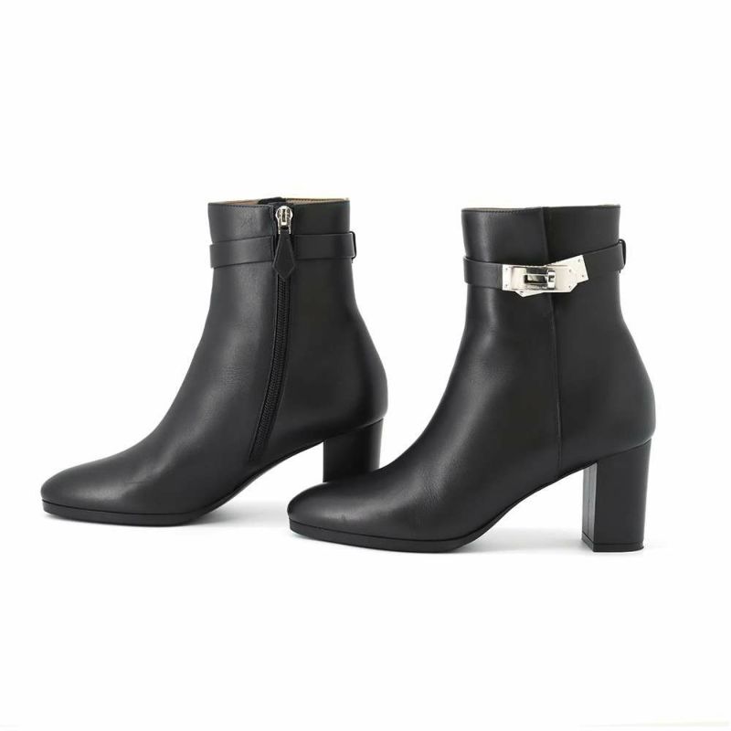 エルメス ブーツ サンジェルマン カーフレザー レディースサイズ36 1/2 HERMES 靴 黒