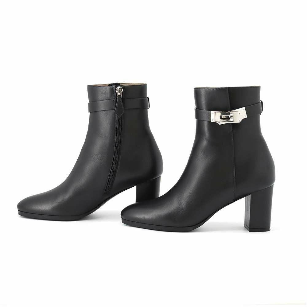 エルメス ブーツ サンジェルマン カーフレザー レディースサイズ36 1/2 HERMES 靴 黒