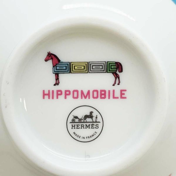 エルメス ティーカップ・ソーサー イポモビル HIPPOMOBILE 2客セット200ml HERMES 陶器