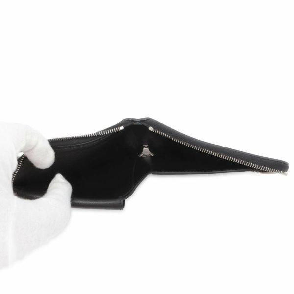 エルメス 二つ折り財布 ジップアンゴー2 シェーヌダンクル ブラック