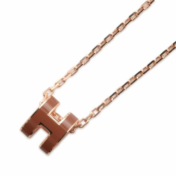 エルメス ネックレス ミニ・ポップアッシュ マロングラッセ/ピンクゴールド金具 HERMES アクセサリー