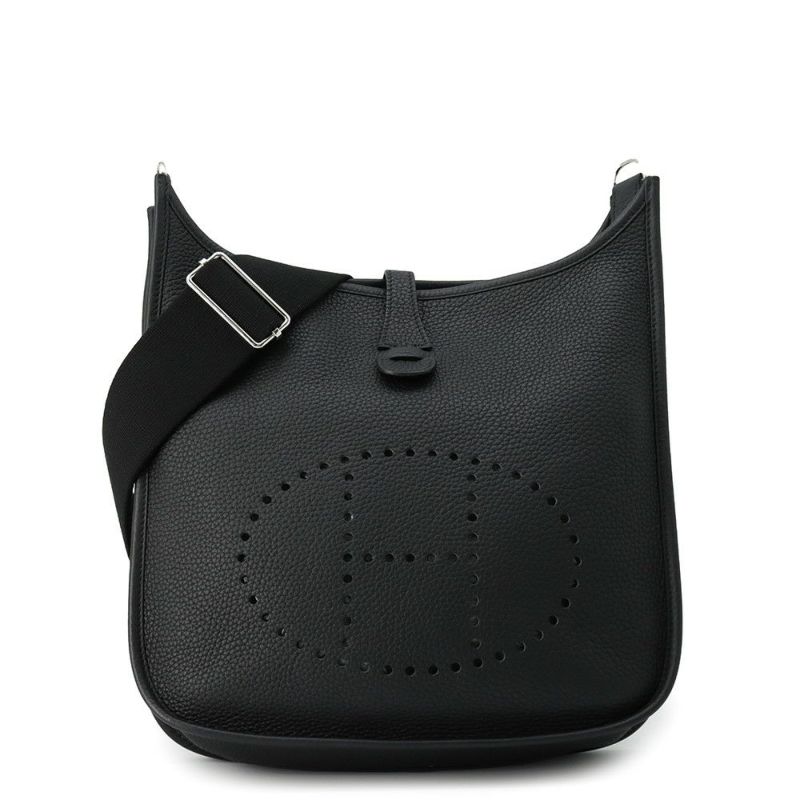 エルメス ショルダーバッグ エブリン3 PM ブラック/シルバー金具 トリヨンクレマンス U刻印 黒