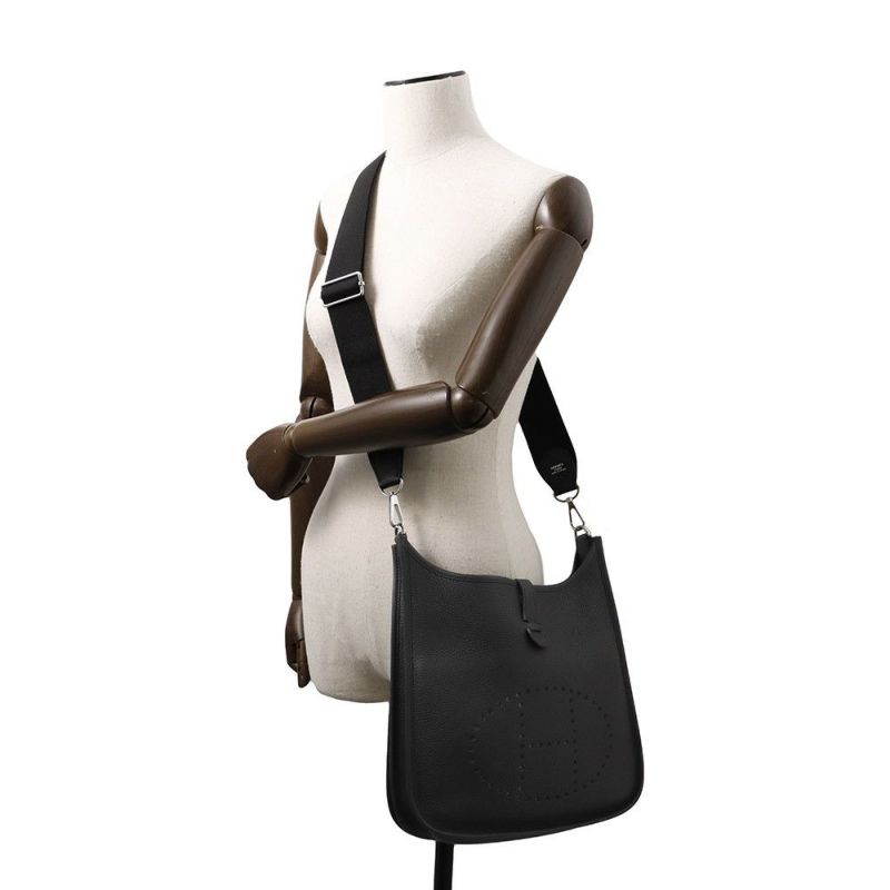 エルメス ショルダーバッグ エブリン3 PM ブラック/シルバー金具 トリヨンクレマンス U刻印 黒