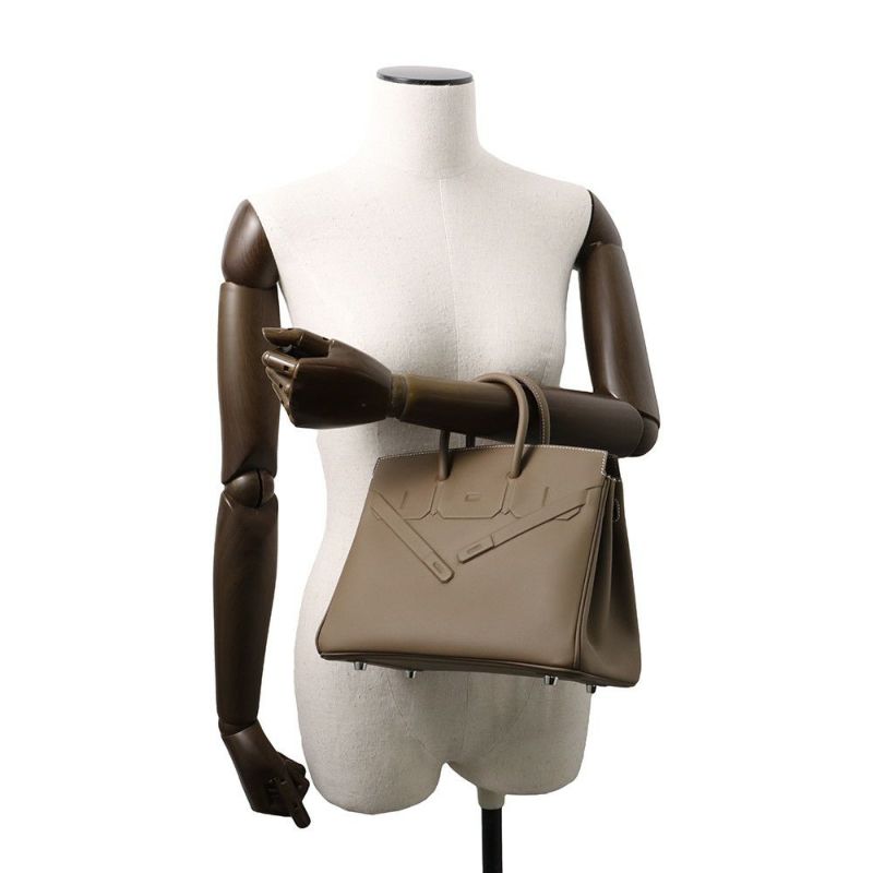 エルメス バーキン25 シャドウ エトゥープ/シルバー金具 スイフト W刻印 HERMES Birkin ハンドバッグ