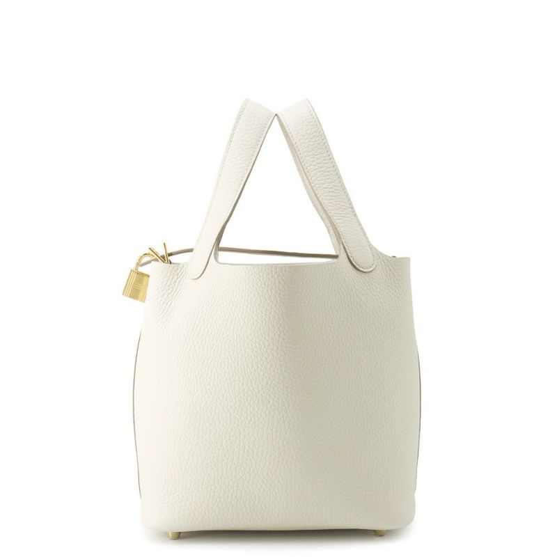 エルメス ハンドバッグ ピコタンロックPM ベトン/ゴールド金具 トリヨンクレマンス W刻印 HERMES トートバッグ