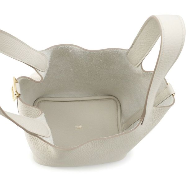 エルメス ハンドバッグ ピコタンロックPM ベトン/ゴールド金具 トリヨンクレマンス W刻印 HERMES トートバッグ