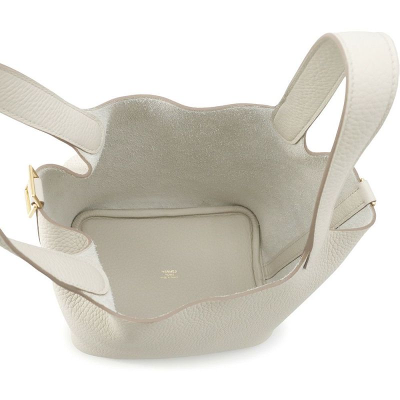 エルメス ハンドバッグ ピコタンロックPM ベトン/ゴールド金具 トリヨンクレマンス W刻印 HERMES トートバッグ