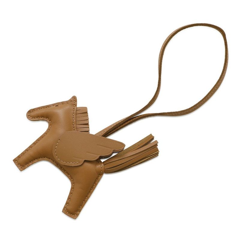 エルメス バッグチャーム ロデオPM ペガサス ゴールド ラムスキン W刻印 HERMES チャーム