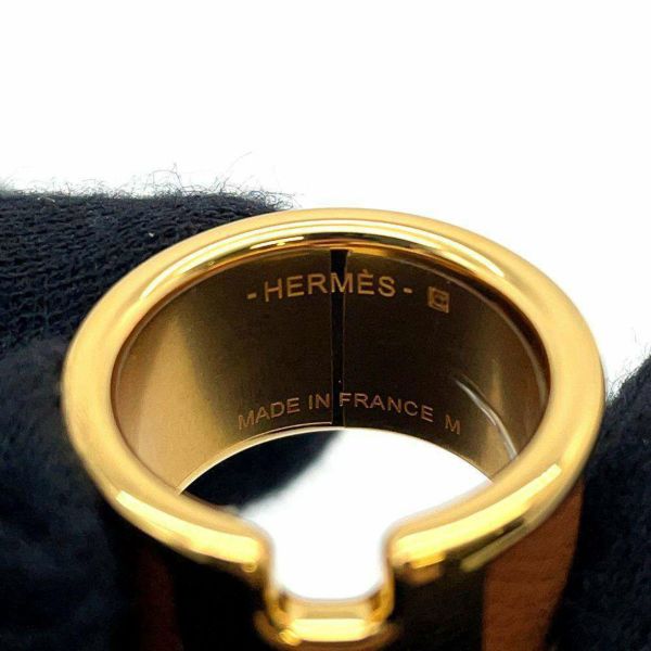 エルメス リング オランプ GM Olympe ゴールド/ゴールド金具 ヴォーエプソン/メタル サイズM HERMES 指輪