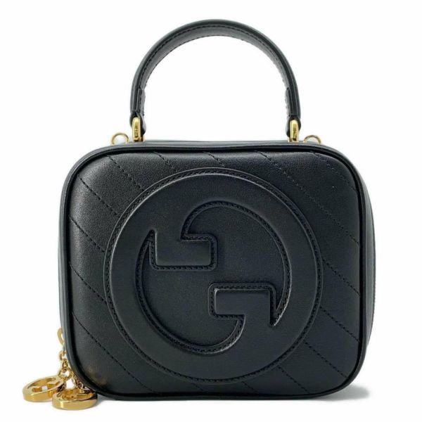 グッチ ショルダーバッグ ブロンディトップハンドル レザー 744434 GUCCI バッグ 2wayハンドバッグ 黒