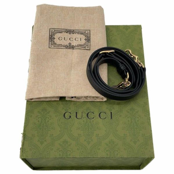 グッチ ショルダーバッグ ブロンディトップハンドル レザー 744434 GUCCI バッグ 2wayハンドバッグ 黒