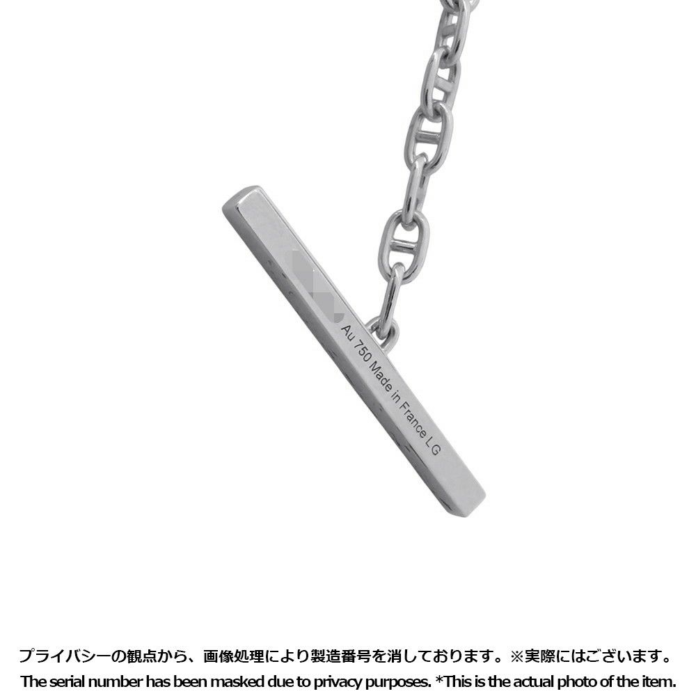 エルメス ブレスレット シェーヌ ダンクル コントゥール ダイヤモンド 33P 0.16ct K18WG サイズLG HERMES
