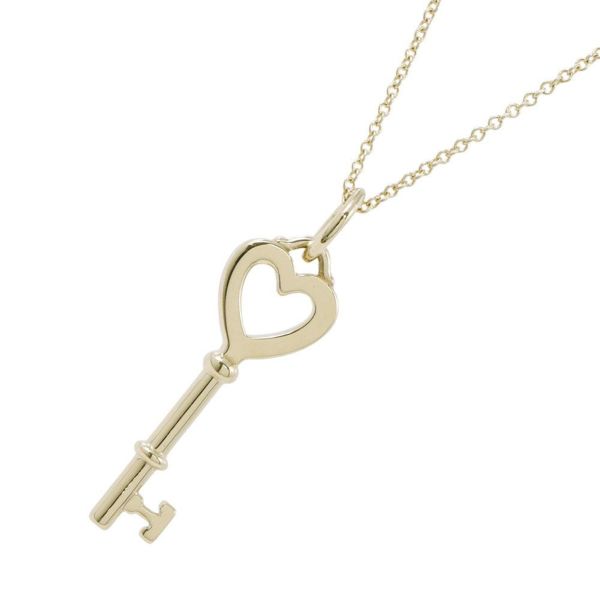 最高級 ネックレス ティファニー ハートキー K18YGイエロー ペンダント アクセサリー