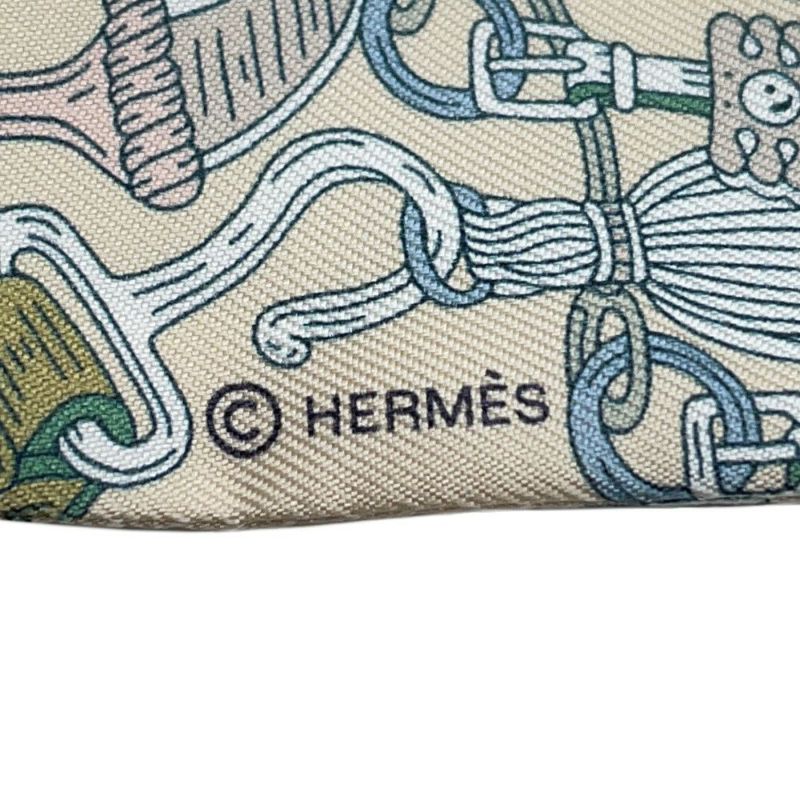 エルメス スカーフ ツイリー 鞍職人の花束 HERMES シルク 2025春夏