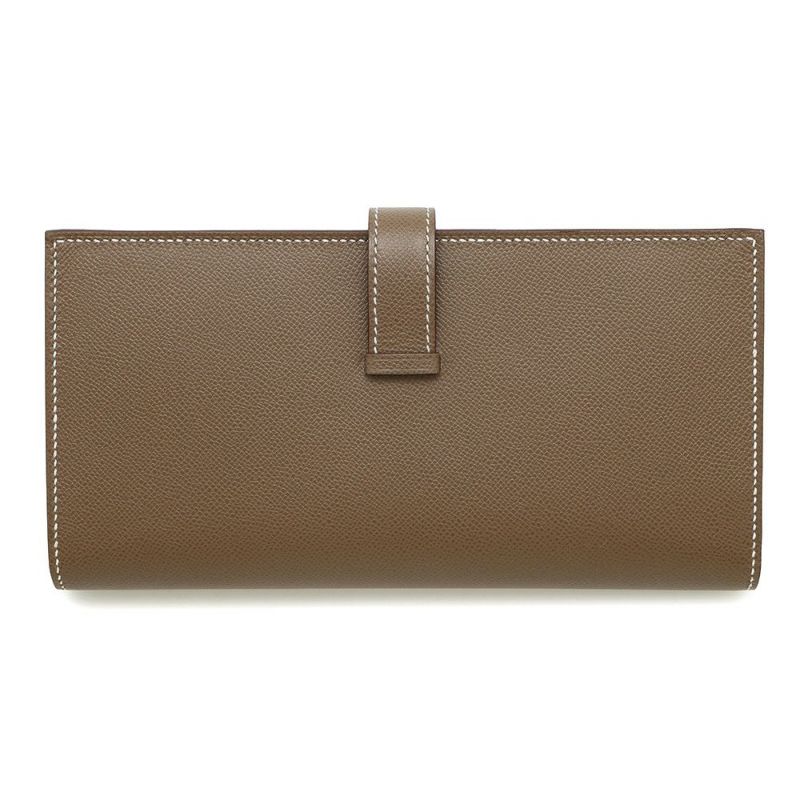 エルメス 長財布 ベアンスフレ エトゥープ/ゴールド金具 ヴォーマダム K刻印 HERMES 財布