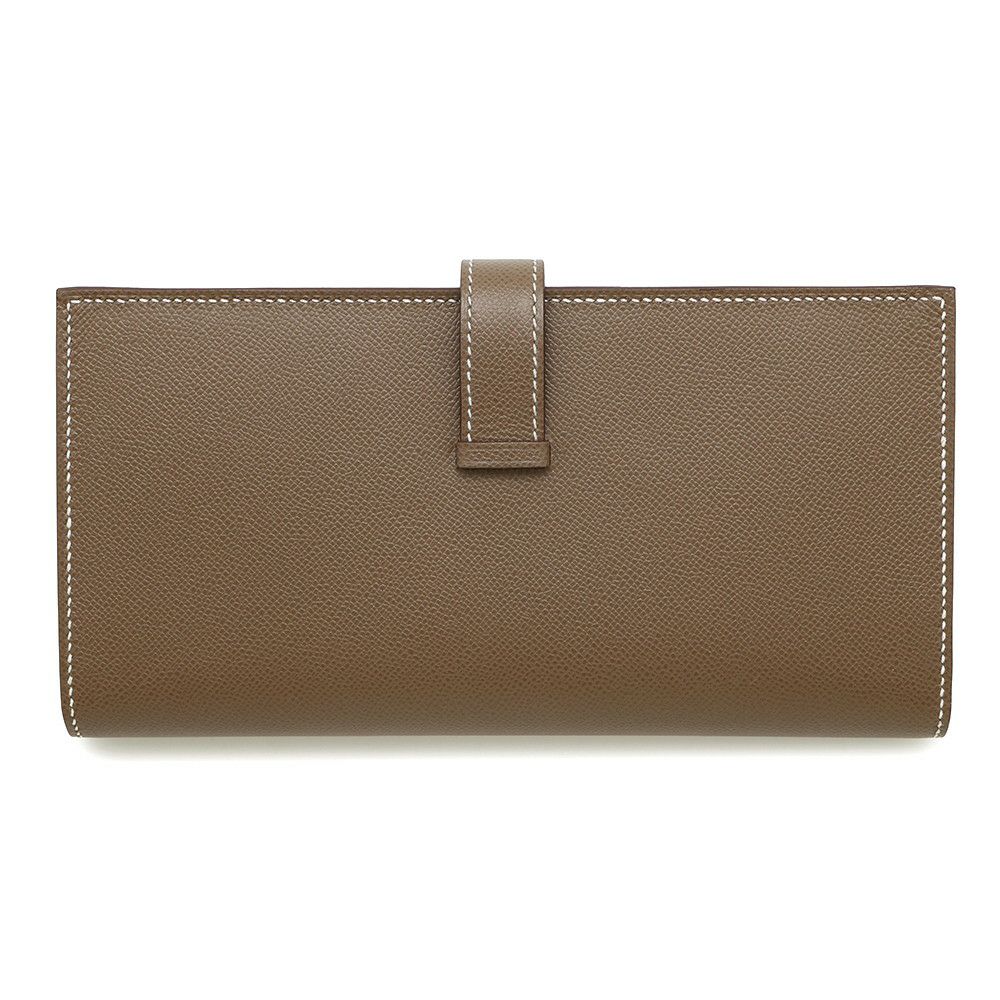 エルメス 長財布 ベアンスフレ エトゥープ/ゴールド金具 ヴォーマダム K刻印 HERMES 財布