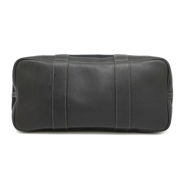 エルメス トートバッグ ガーデンパーティPM ブラック/シルバー金具 トワルオフィシエ/ブッフルスキッパー □H刻印 黒