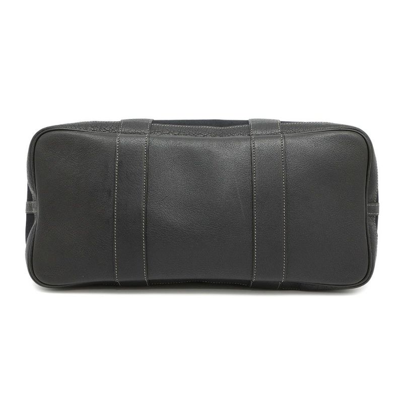 エルメス トートバッグ ガーデンパーティPM ブラック/シルバー金具 トワルオフィシエ/ブッフルスキッパー □H刻印 黒