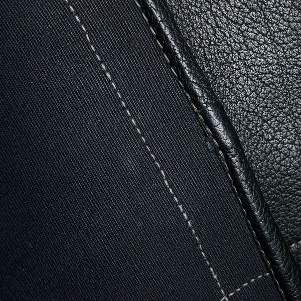 エルメス トートバッグ ガーデンパーティPM ブラック/シルバー金具 トワルオフィシエ/ブッフルスキッパー □H刻印 黒