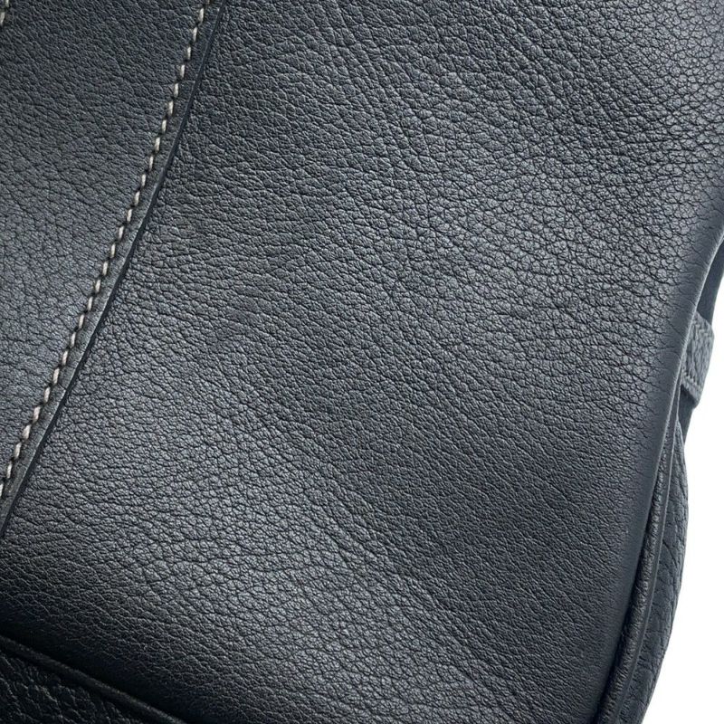 エルメス トートバッグ ガーデンパーティPM ブラック/シルバー金具 トワルオフィシエ/ブッフルスキッパー □H刻印 黒