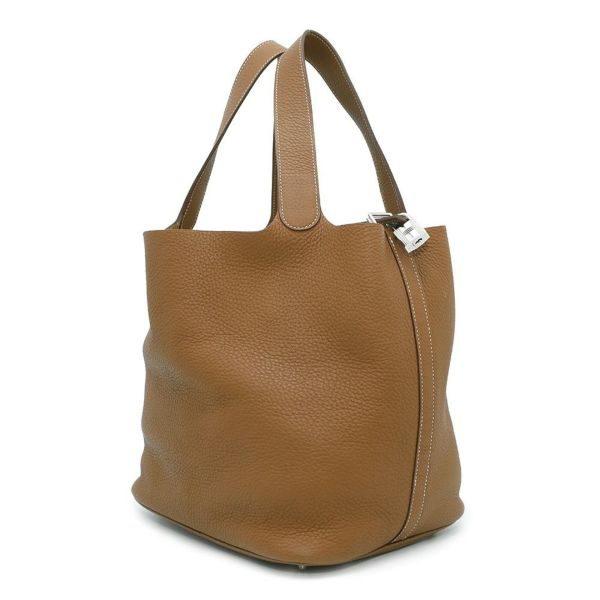 エルメス ハンドバッグ ピコタンロックGM ゴールド/シルバー金具 トリヨンクレマンス X刻印 HERMES トートバッグ