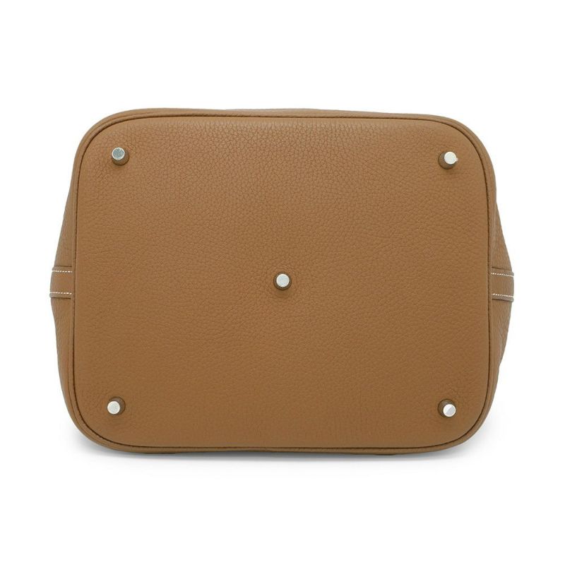 エルメス ハンドバッグ ピコタンロックGM ゴールド/シルバー金具 トリヨンクレマンス X刻印 HERMES トートバッグ