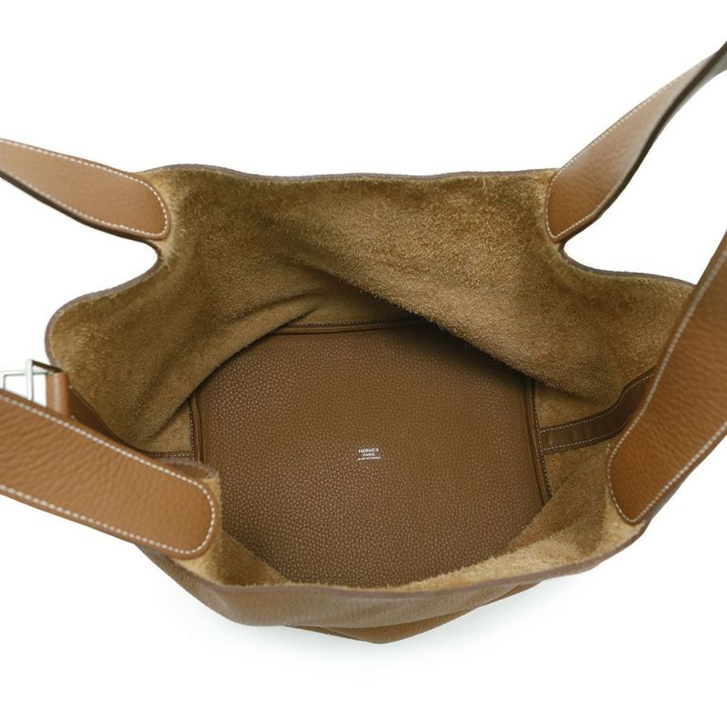 エルメス ハンドバッグ ピコタンロックGM ゴールド/シルバー金具 トリヨンクレマンス X刻印 HERMES トートバッグ