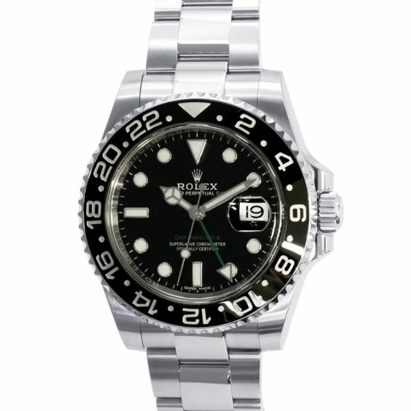 ロレックス GMTマスター2 デイト ランダムシリアル ルーレット 116710LN ROLEX 腕時計 黒文字盤