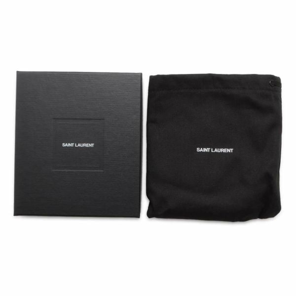 サンローランパリ 三つ折り財布 モノグラム レザー 403943 SAINT LAURENT PARIS 財布 黒 YSL